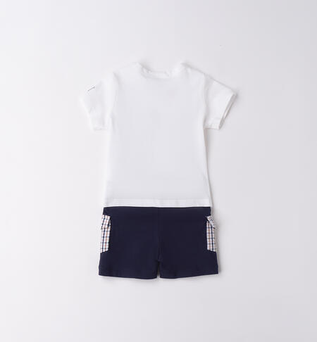 Completo bimbo neonato BIANCO-BLU-8020
