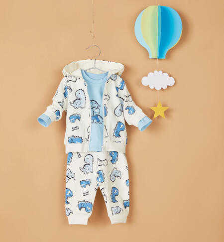 Boy's tracksuit and T-shirt set LIGHT BLUE