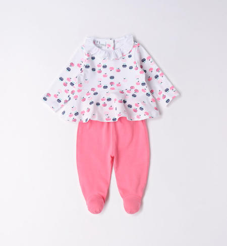 iDO apple hospital set for baby girl from 0 to 12 months BIANCO-FUCSIA-6V47