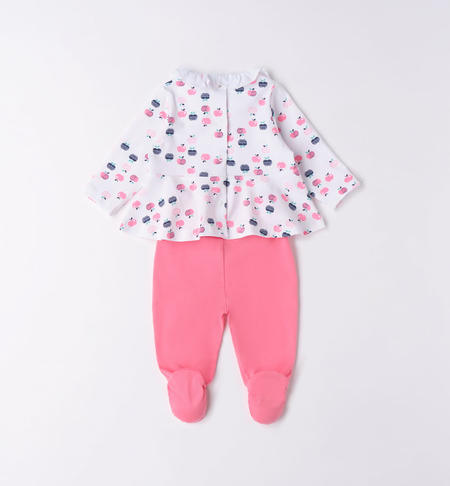 iDO apple hospital set for baby girl from 0 to 12 months BIANCO-FUCSIA-6V47