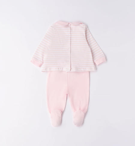 iDO baby girl hospital outfit with heart from 0 to 12 months ROSA-2512