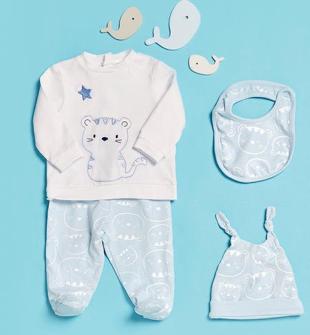 Baby boy hospital outfit LIGHT BLUE