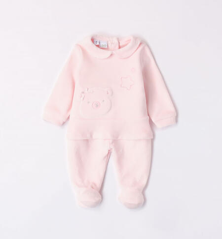 iDO star 2 pcs babygrow for baby girl from newborn to 12 months ROSA-2512
