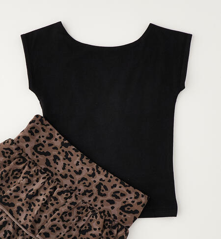 Completo con gonna ragazza NERO-0658