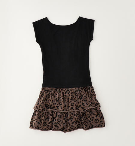 Completo con gonna ragazza NERO-0658