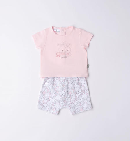 iDO short outfit for baby boy with bunnies from 0 to 24 months ROSA-2512