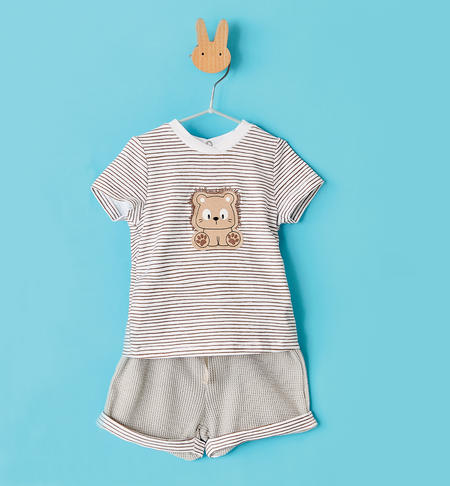 Completo corto neonato animaletto BEIGE