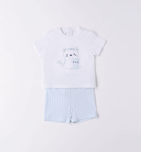 iDO short baby boy outfit with cute animals from 1 to 24 months SKY-3871