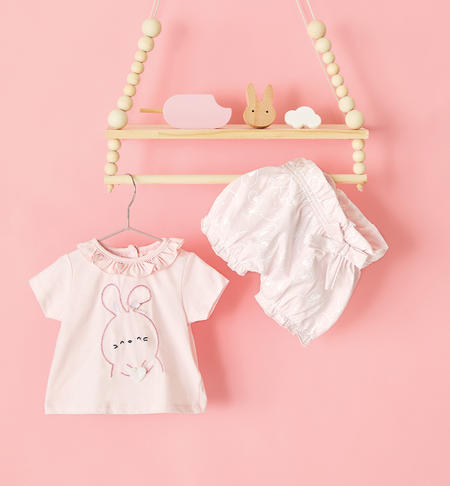 iDO short set for baby girl from 1 to 24 months ROSA-2512