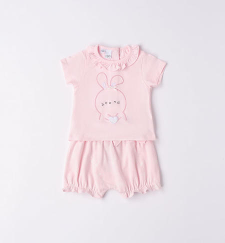 iDO short set for baby girl from 1 to 24 months ROSA-2512