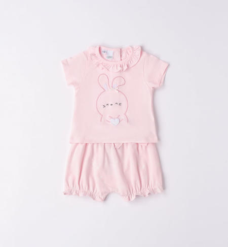 iDO short set for baby girl from 1 to 24 months ROSA-2512