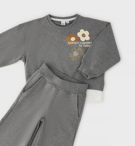 Completo da bambina iDO GRIGIO MELANGE-8970