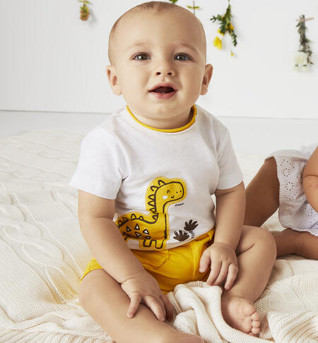 Boys' dinosaur outfit WHITE