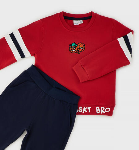 Completo due pezzi da bambino ROSSO-2253