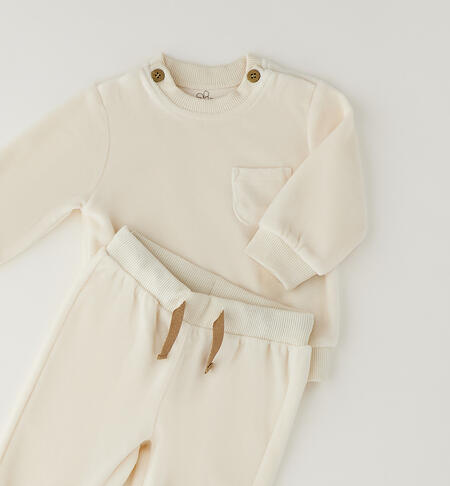 Completo due pezzi neonato BEIGE-0151