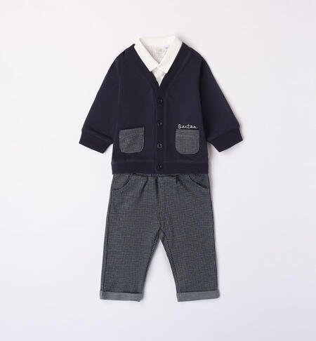 iDO elegant outfit for boys from 1 to 24 months NAVY-3885