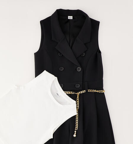 Completo elegante ragazza NERO-0658