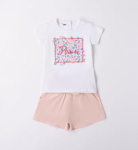 Completo estivo bambina da 9 mesi a 8 anni iDO BIANCO-0113