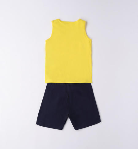 Completo estivo bambino varie stampe da 9 mesi a 8 anni iDO GIALLO-1434