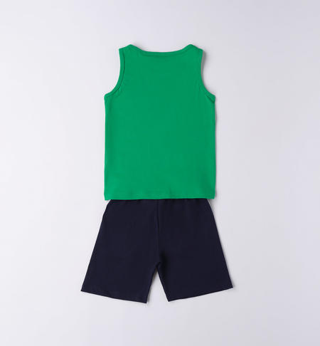 Completo estivo bambino varie stampe da 9 mesi a 8 anni iDO VERDE-5154