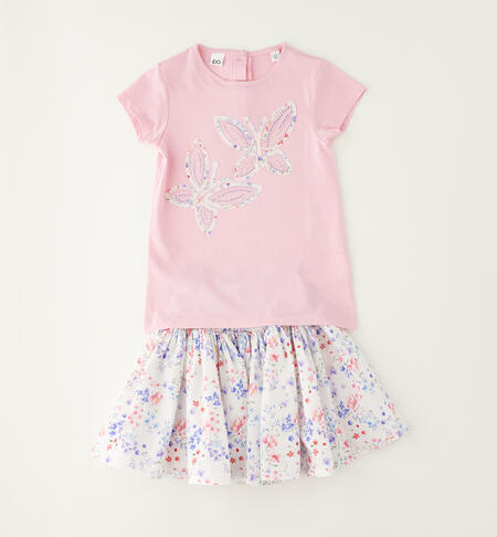 Completo estivo da bambina ROSA