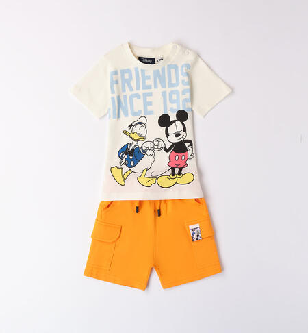 Mickey and Donald Duck outfit for boys WHITE