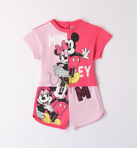 Girls' Minnie and Mickey Mouse summer set ORANGE