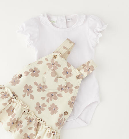 Completo estivo neonata BIANCO-BEIGE-6BZZ