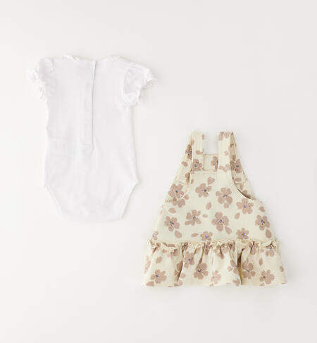 Completo estivo neonata BIANCO-BEIGE-6BZZ