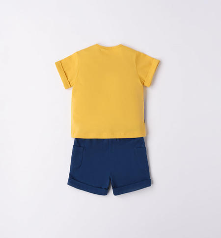 Completo estivo neonato con animaletto da 1 a 24 mesi iDO GIALLO-1614