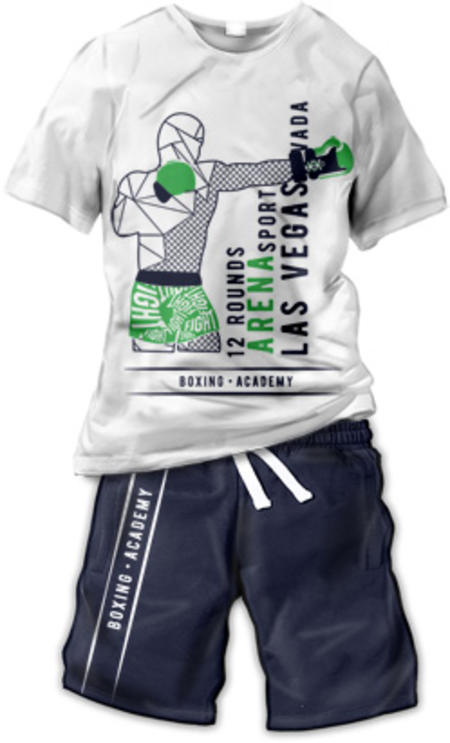 iDO summer outfit for boys from 8 to 16 years BIANCO-0113