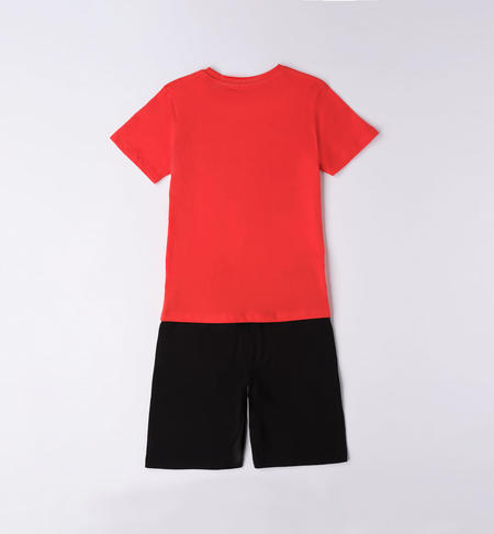 iDO summer outfit for boys from 8 to 16 years ROSSO-2235