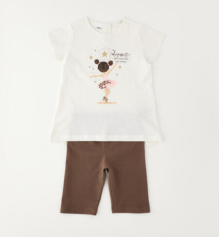 Completo iDO con leggins PANNA