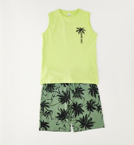 Completo in cotone ragazzo VERDE CHIARO-5242