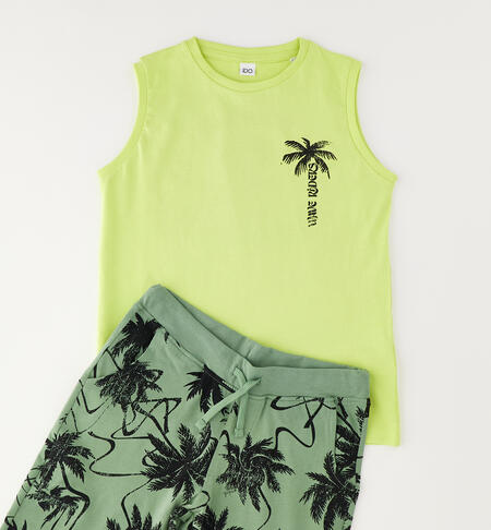 Completo in cotone ragazzo VERDE CHIARO-5242