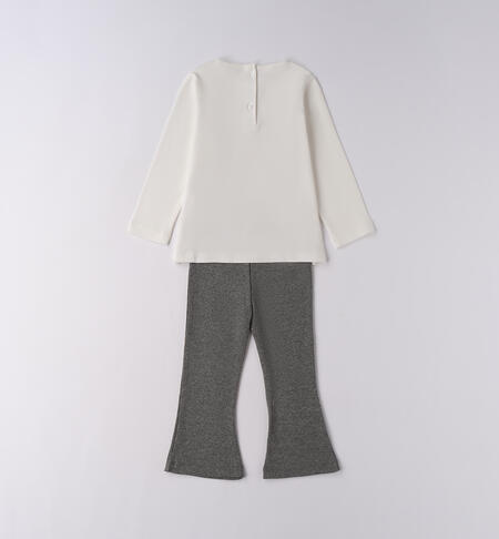 Completo leggings e maglia bambina PANNA-0112