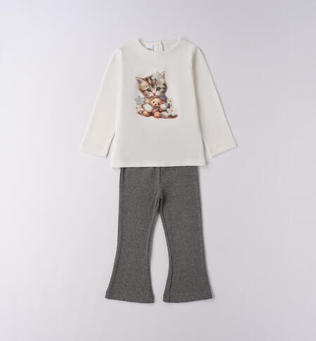 Completo leggings e maglia bambina PANNA-0112