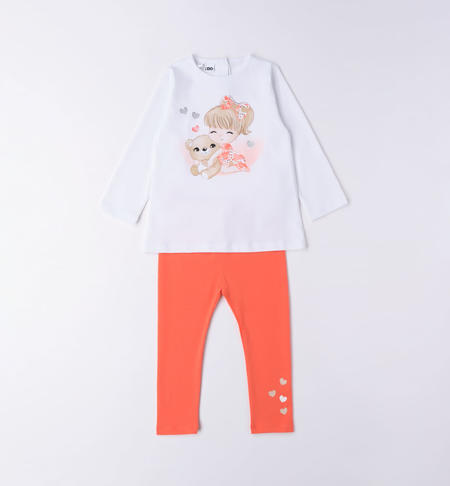 Completo lungo bambina da 9 mesi a 8 anni iDO BIANCO-0113