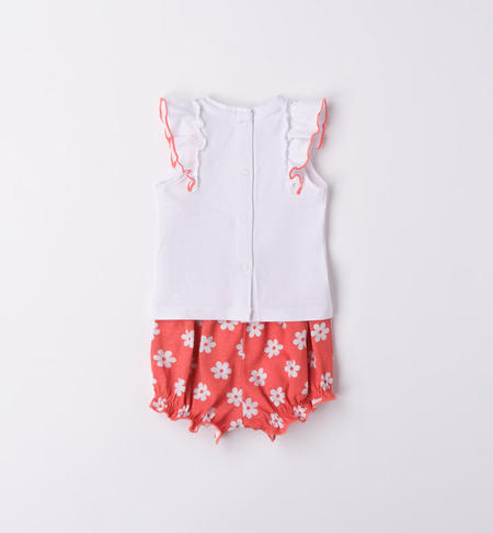 Completo mare neonata 100% cotone da 1 a 24 mesi iDO BIANCO-0113
