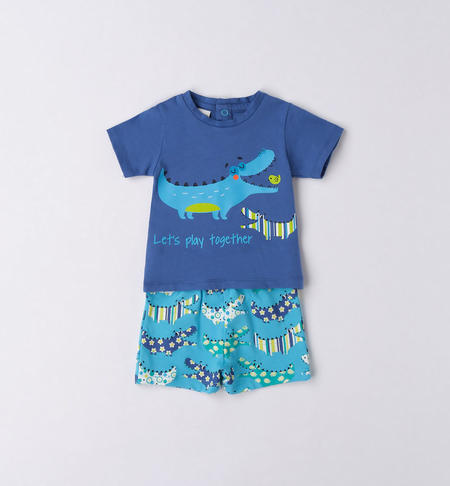 100% cotton baby beach set BLUE