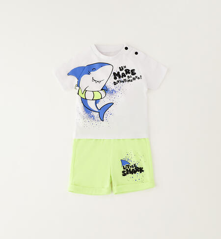 Baby boy beach outfit WHITE
