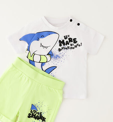 Baby boy beach outfit BIANCO-0113