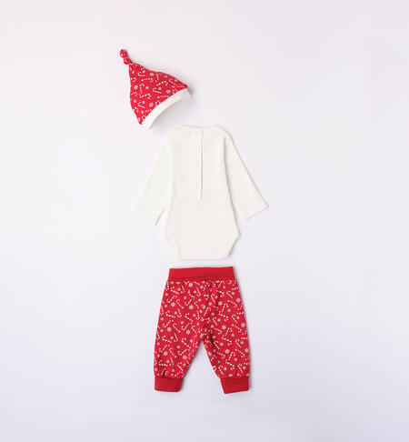 iDO Christmas set for girls from 1 to 24 months ROSSO-BIANCO-6WN9