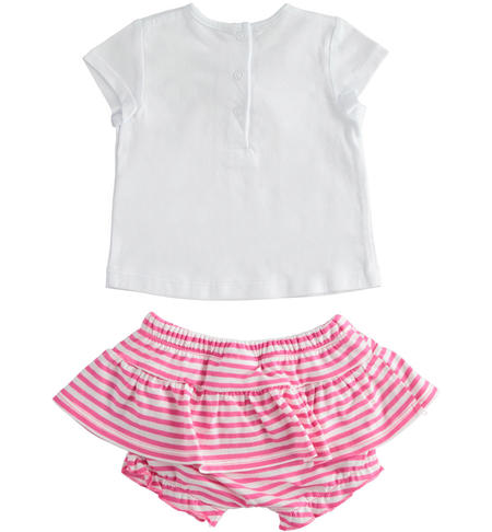 100% cotton baby girl set with octopus from 1 to 24 months iDO BIANCO-0113