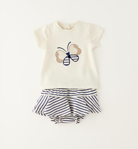 Completo neonata due pezzi BEIGE-0151