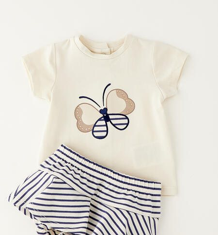 Completo neonata due pezzi BEIGE-0151