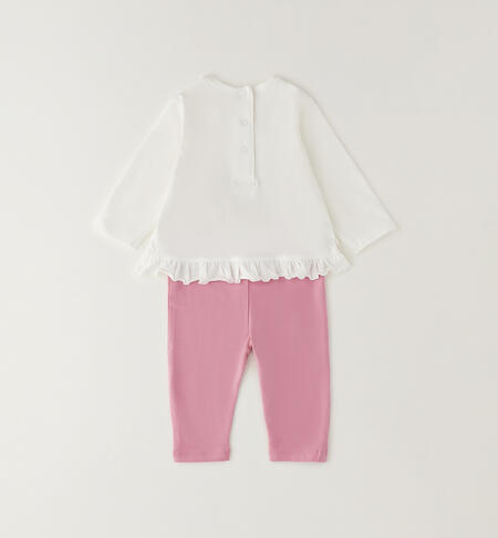 Completo neonata due pezzi PANNA-0112