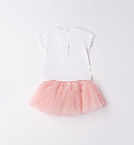 iDO T-shirt and tulle skirt set for baby girl from 1 to 24 months ROSA-2512