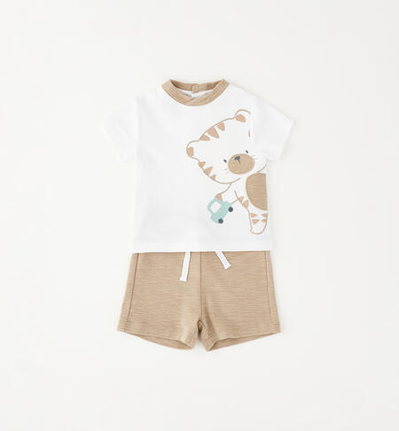 Completo neonato due pezzi BIANCO