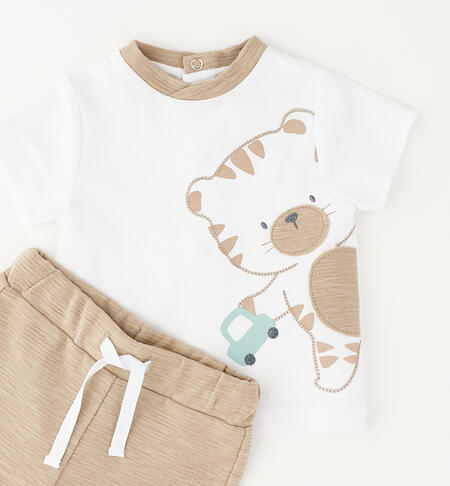 Completo neonato due pezzi BIANCO-0113